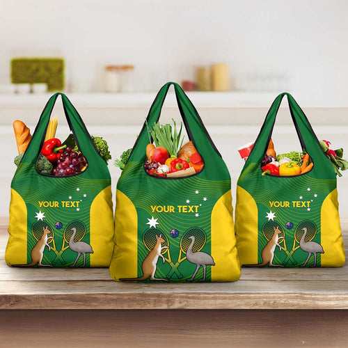 Personalised Australia Tennis Grocery Bag Aussie Pride National Color