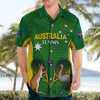 Personalised Australia Tennis Hawaiian Shirt Aussie Pride National Color