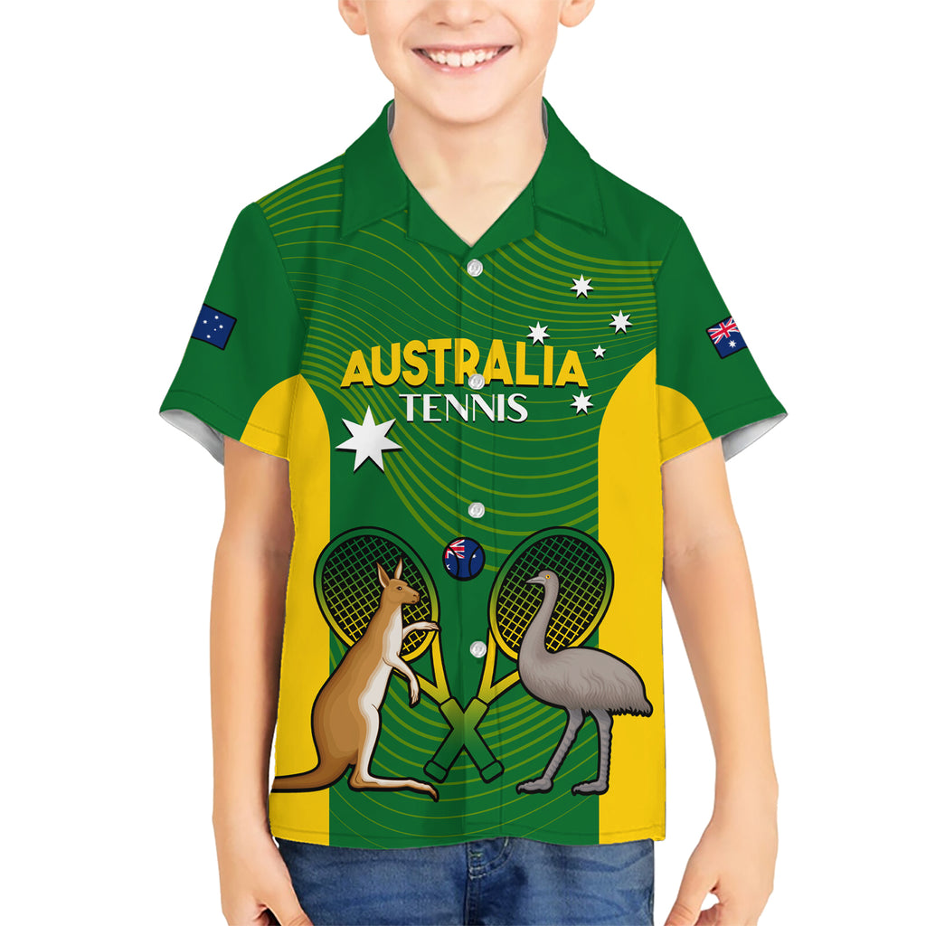 Personalised Australia Tennis Hawaiian Shirt Aussie Pride National Color