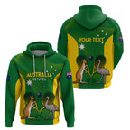 Personalised Australia Tennis Hoodie Aussie Pride National Color