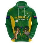 Personalised Australia Tennis Hoodie Aussie Pride National Color