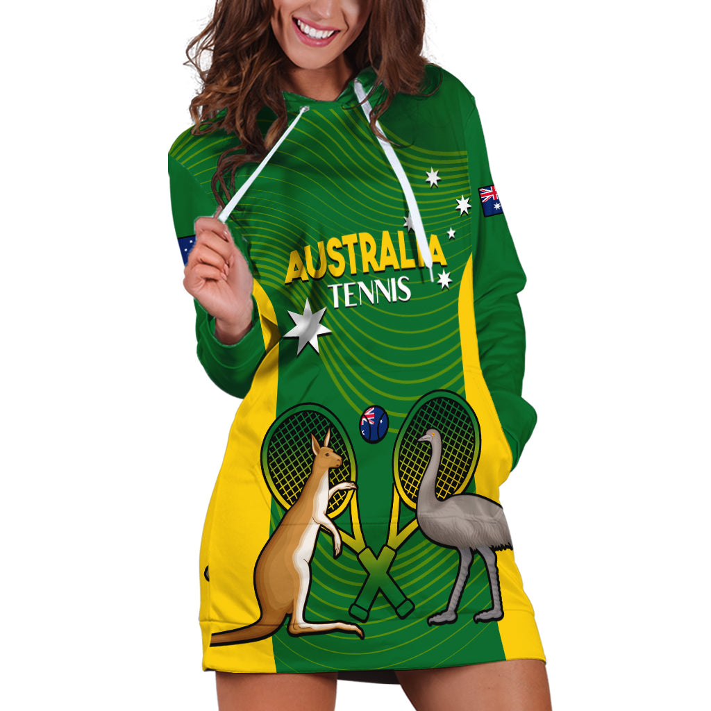Personalised Australia Tennis Hoodie Dress Aussie Pride National Color