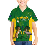 Personalised Australia Tennis Kid Hawaiian Shirt Aussie Pride National Color