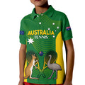 Personalised Australia Tennis Kid Polo Shirt Aussie Pride National Color