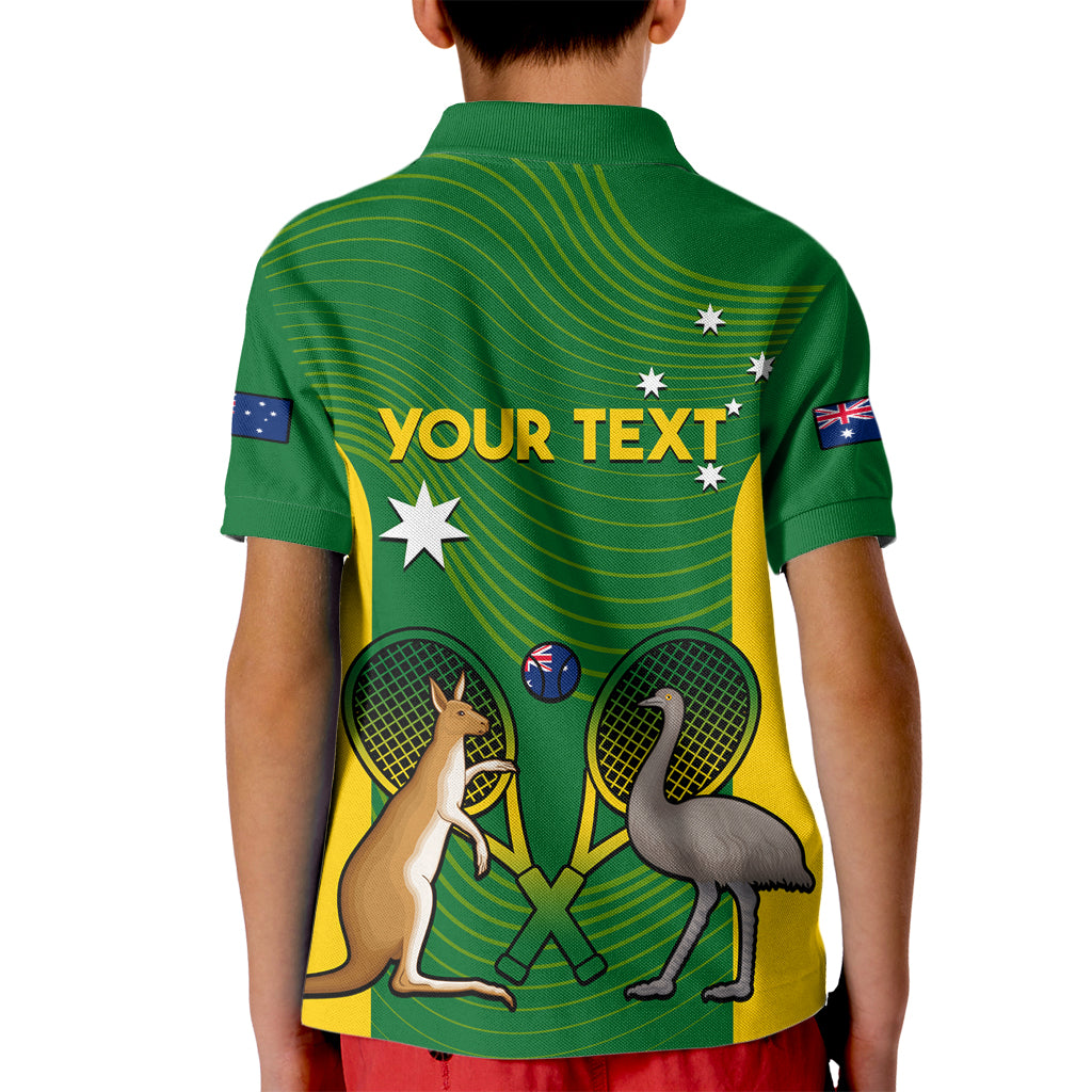 Personalised Australia Tennis Kid Polo Shirt Aussie Pride National Color