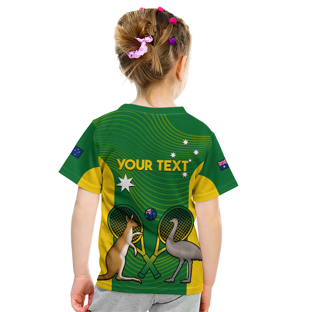 Personalised Australia Tennis Kid T Shirt Aussie Pride National Color