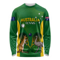 Personalised Australia Tennis Long Sleeve Shirt Aussie Pride National Color