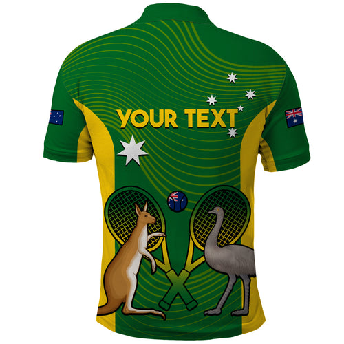 Personalised Australia Tennis Polo Shirt Aussie Pride National Color