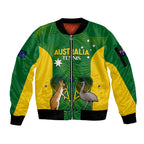 Personalised Australia Tennis Sleeve Zip Bomber Jacket Aussie Pride National Color