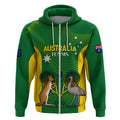 Personalised Australia Tennis Zip Hoodie Aussie Pride National Color