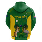 Personalised Australia Tennis Zip Hoodie Aussie Pride National Color