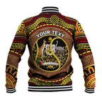Personalised Australia Tennis Baseball Jacket Aussie Indigenous Art