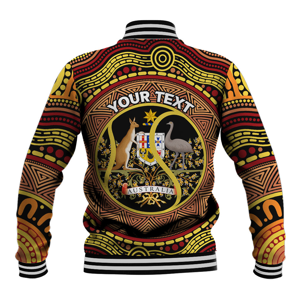 Personalised Australia Tennis Baseball Jacket Aussie Indigenous Art