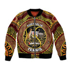 Personalised Australia Tennis Bomber Jacket Aussie Indigenous Art