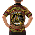 Personalised Australia Tennis Family Matching Mermaid Dress and Hawaiian Shirt Aussie Indigenous Art