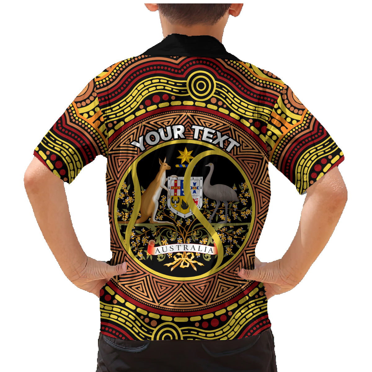 Personalised Australia Tennis Family Matching Mermaid Dress and Hawaiian Shirt Aussie Indigenous Art