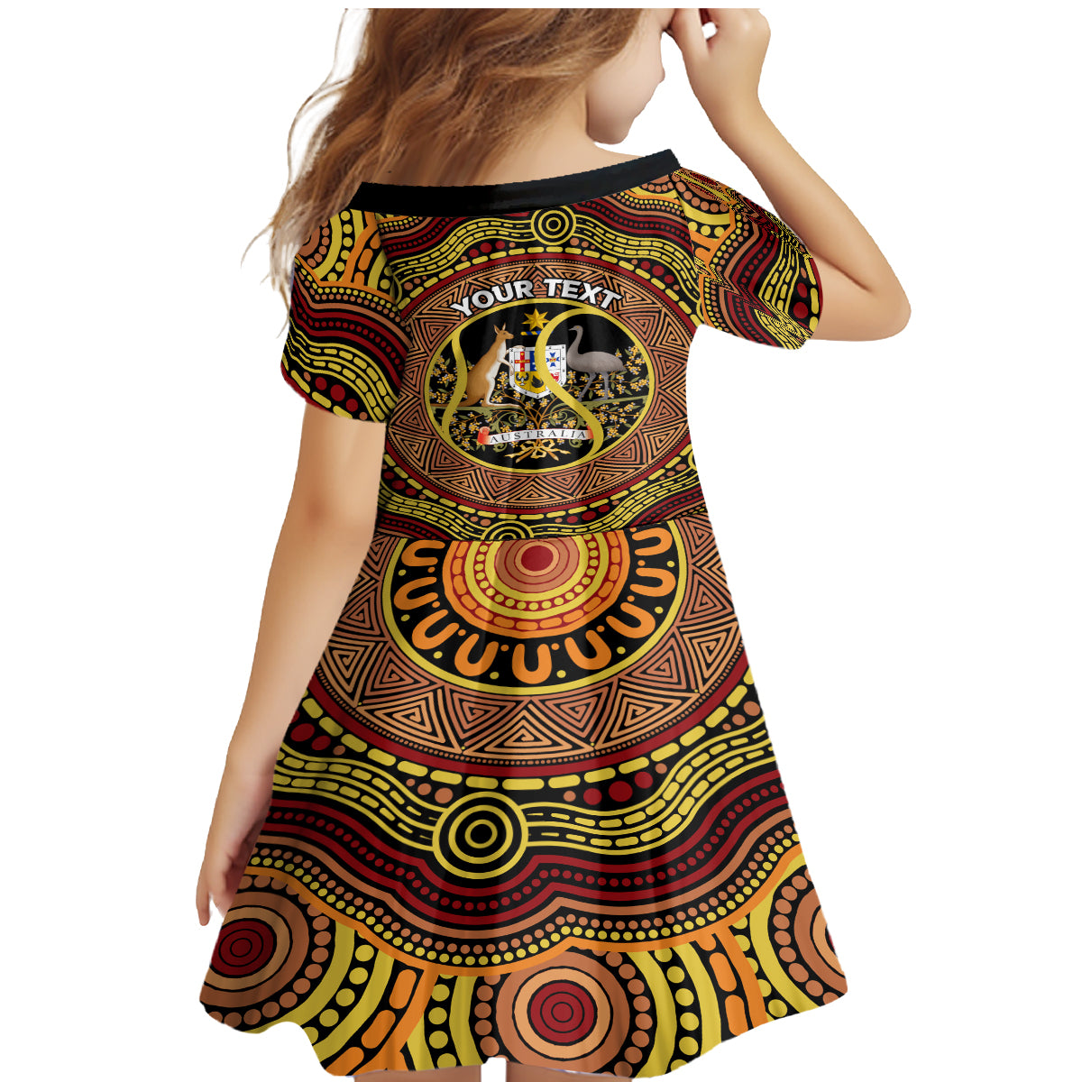 Personalised Australia Tennis Family Matching Mermaid Dress and Hawaiian Shirt Aussie Indigenous Art
