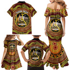 Personalised Australia Tennis Family Matching Mermaid Dress and Hawaiian Shirt Aussie Indigenous Art