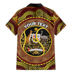 Personalised Australia Tennis Family Matching Mermaid Dress and Hawaiian Shirt Aussie Indigenous Art