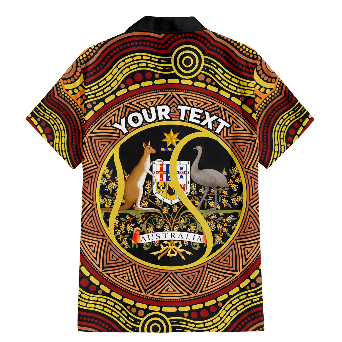 Personalised Australia Tennis Family Matching Mermaid Dress and Hawaiian Shirt Aussie Indigenous Art