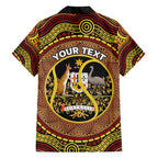 Personalised Australia Tennis Family Matching Tank Maxi Dress and Hawaiian Shirt Aussie Indigenous Art