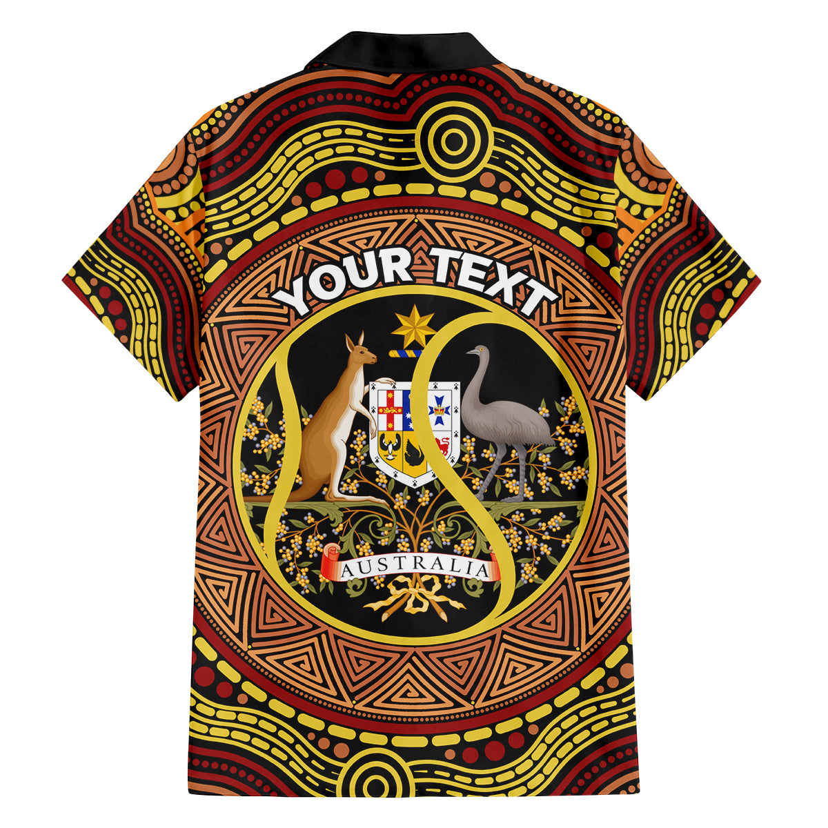 Personalised Australia Tennis Family Matching Tank Maxi Dress and Hawaiian Shirt Aussie Indigenous Art