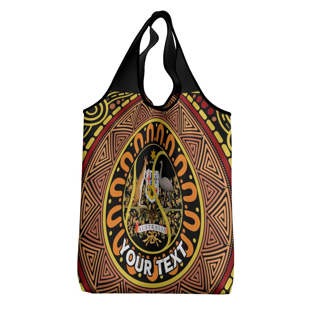 Personalised Australia Tennis Grocery Bag Aussie Indigenous Art