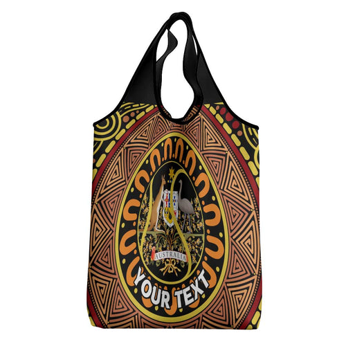 Personalised Australia Tennis Grocery Bag Aussie Indigenous Art