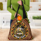 Personalised Australia Tennis Grocery Bag Aussie Indigenous Art