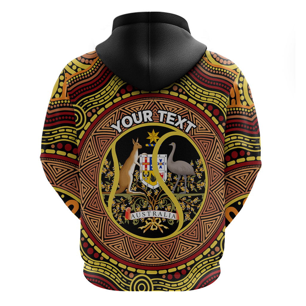 Personalised Australia Tennis Hoodie Aussie Indigenous Art