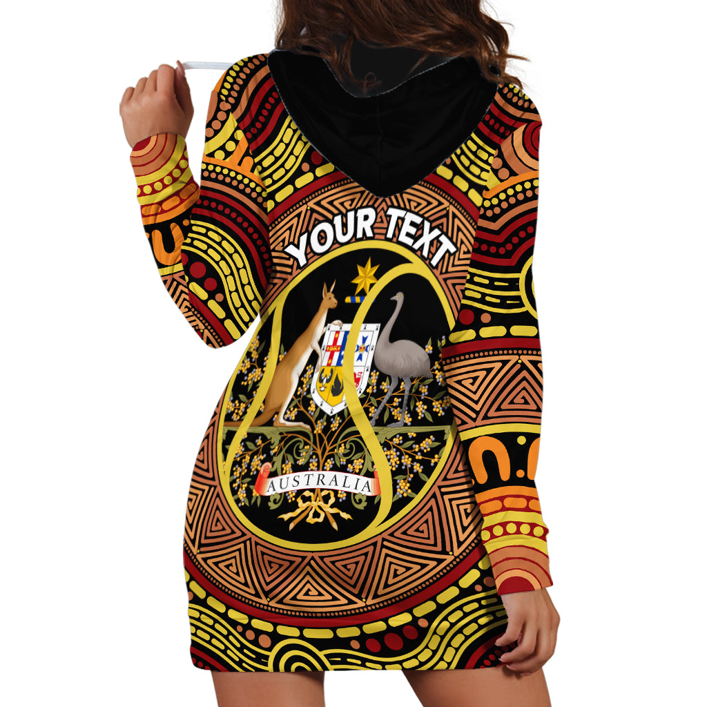 Personalised Australia Tennis Hoodie Dress Aussie Indigenous Art