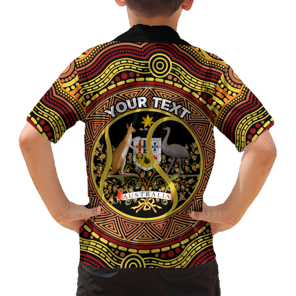 Personalised Australia Tennis Kid Hawaiian Shirt Aussie Indigenous Art