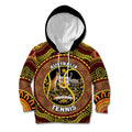 Personalised Australia Tennis Kid Hoodie Aussie Indigenous Art