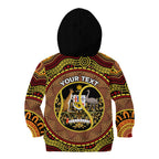 Personalised Australia Tennis Kid Hoodie Aussie Indigenous Art