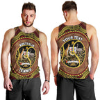 Personalised Australia Tennis Men Tank Top Aussie Indigenous Art