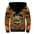 Personalised Australia Tennis Sherpa Hoodie Aussie Indigenous Art