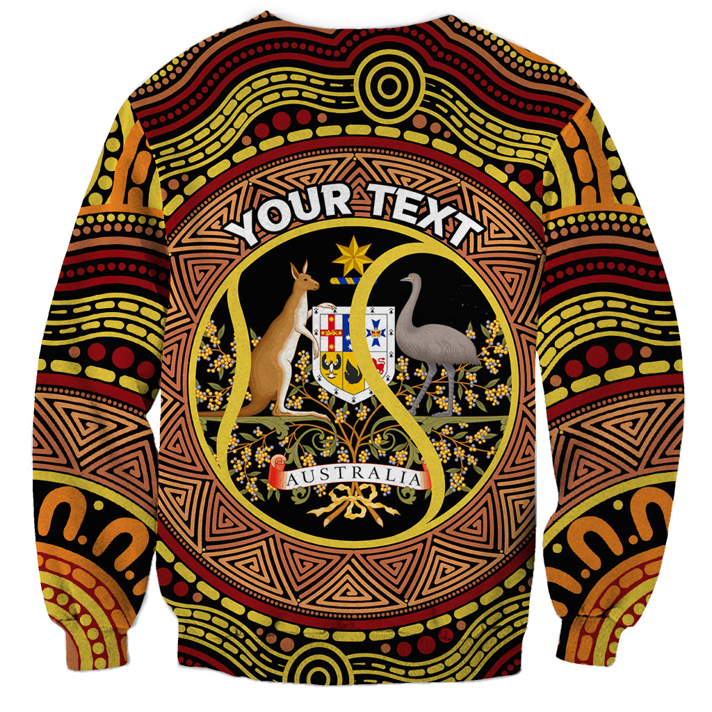 Personalised Australia Tennis Sweatshirt Aussie Indigenous Art