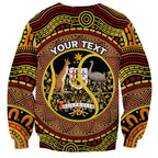 Personalised Australia Tennis Sweatshirt Aussie Indigenous Art