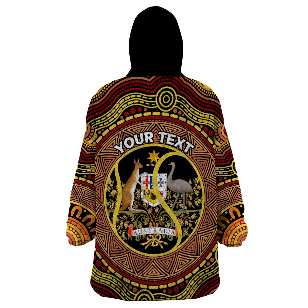 Personalised Australia Tennis Wearable Blanket Hoodie Aussie Indigenous Art