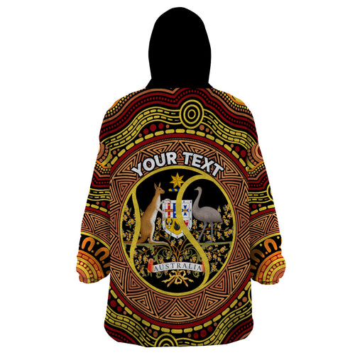 Personalised Australia Tennis Wearable Blanket Hoodie Aussie Indigenous Art