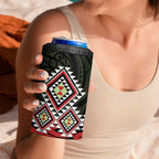 Kia Ora Aotearoa 4 in 1 Can Cooler Tumbler 2025 Pasifika Maori Taniko Motifs