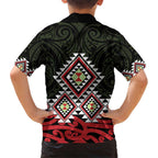 Kia Ora Aotearoa Kid Hawaiian Shirt 2025 Pasifika Maori Taniko Motifs