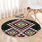 Kia Ora Aotearoa Round Carpet 2025 Pasifika Maori Taniko Motifs
