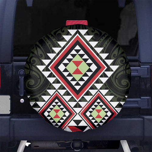Kia Ora Aotearoa Spare Tire Cover 2025 Pasifika Maori Taniko Motifs