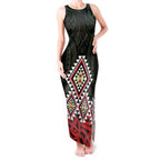 Kia Ora Aotearoa Tank Maxi Dress 2025 Pasifika Maori Taniko Motifs