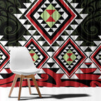 Kia Ora Aotearoa Window Curtain 2025 Pasifika Maori Taniko Motifs