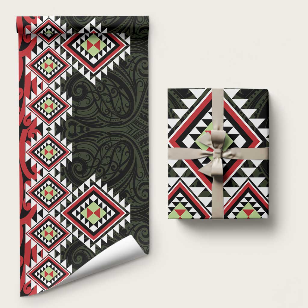 Kia Ora Aotearoa Wrapping Paper 2025 Pasifika Maori Taniko Motifs - Aussie Hoodie