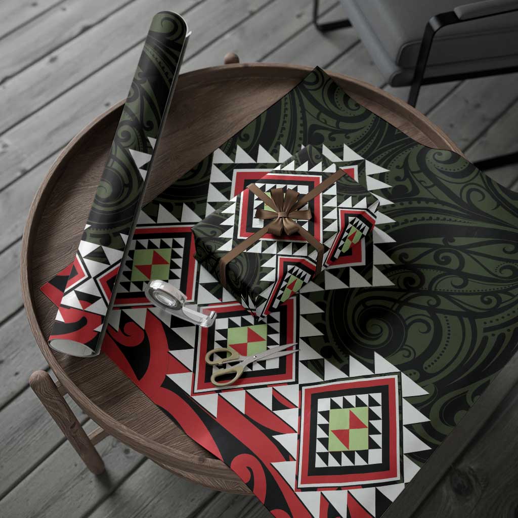 Kia Ora Aotearoa Wrapping Paper 2025 Pasifika Maori Taniko Motifs - Aussie Hoodie