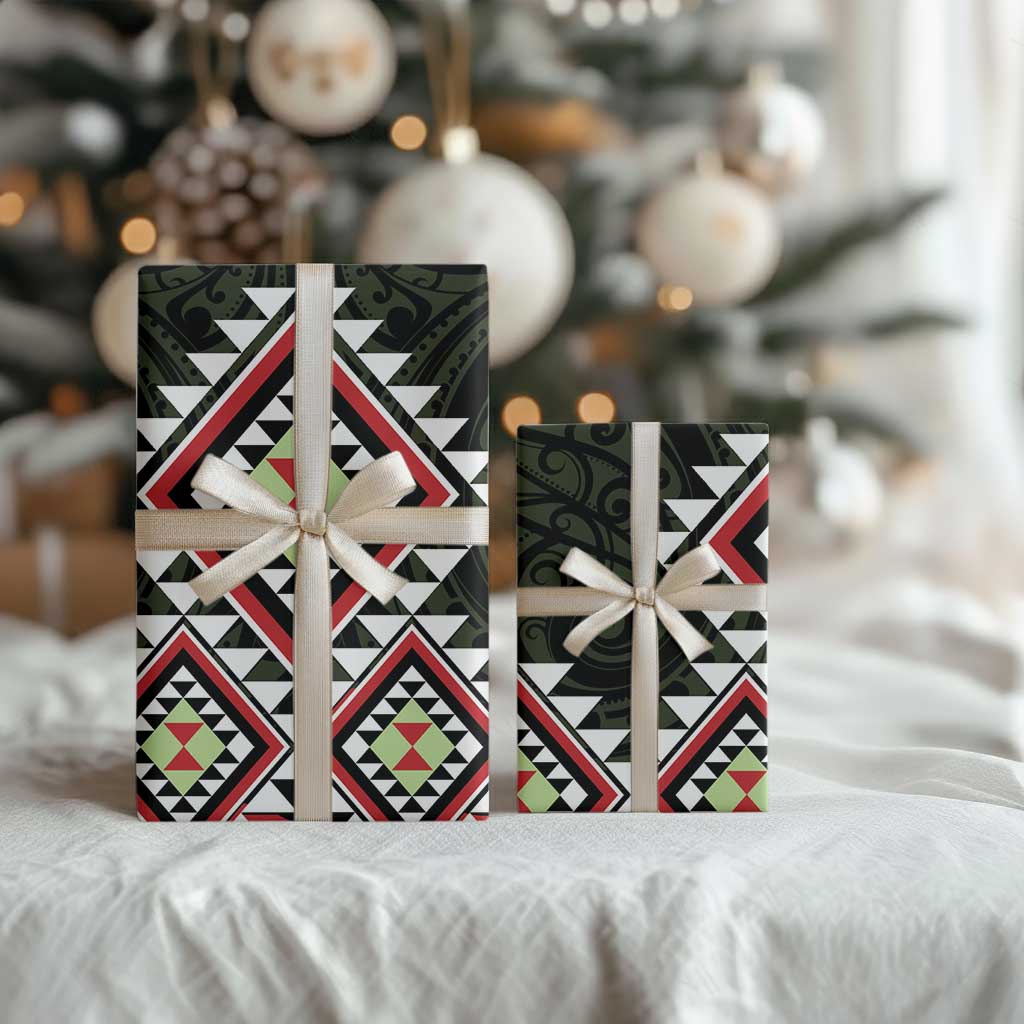 Kia Ora Aotearoa Wrapping Paper 2025 Pasifika Maori Taniko Motifs - Aussie Hoodie