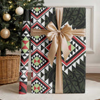 Kia Ora Aotearoa Wrapping Paper 2025 Pasifika Maori Taniko Motifs - Aussie Hoodie